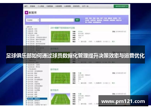 足球俱乐部如何通过球员数据化管理提升决策效率与运营优化